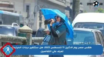 طقس مصر يوم الاثنين 11 أغسطس 2025: هل ستتغير درجات الحرارة؟ تعرف على التفاصيل